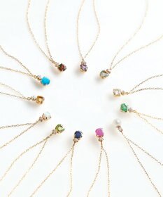 Phoebe 【K10】ジュエルラックネックレス　オパール/10月誕生石/天然石/全長:40cm