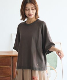 Green Parks トレーナー風ニットプルオーバー