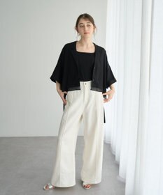 YECCA VECCA 2wayスクエアリブタンクトップ