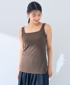 YECCA VECCA 2wayスクエアリブタンクトップ