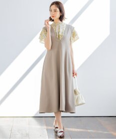 組曲 【WEB限定・シワになりにくい】ジェシーツイル ジャンパースカート