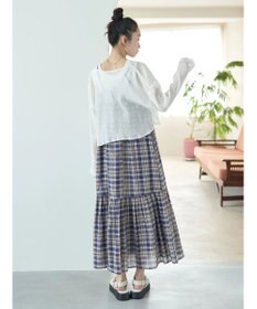 earth music&ecology マドラスチェックキャミワンピース