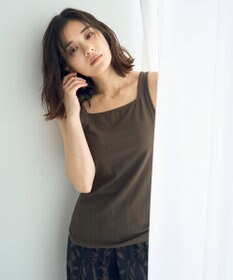YECCA VECCA 2wayスクエアリブタンクトップ
