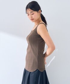 YECCA VECCA 2wayスクエアリブタンクトップ