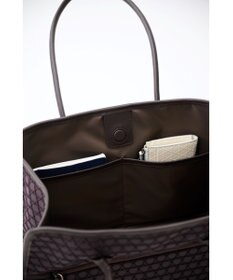 MIYABIYA 【撥水加工】篭目柄エンボスボンディングラウンドトート