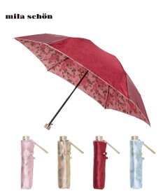 MOONBAT ミラショーン (mila schon) 折りたたみ傘 内側花プリント