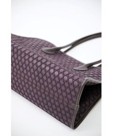 MIYABIYA 【撥水加工】篭目柄エンボスボンディングラウンドトート