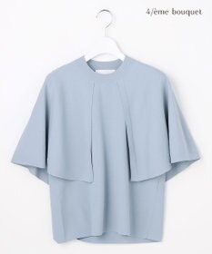 自由区 【カトリエムブーケ】Hauts design ケープディテールプルオーバー サックス