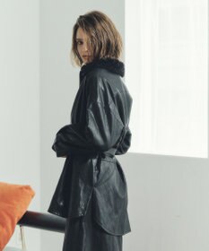 YECCA VECCA レザーライクシャツジャケット