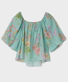 GRACE CONTINENTAL ボタニカルドレープブラウス