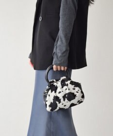 INTER-CHAUSSURES 【ANDREA CARDONE ITALI】異素材コンビハンドバッグ