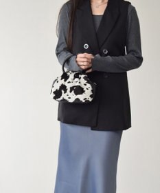 INTER-CHAUSSURES 【ANDREA CARDONE ITALI】異素材コンビハンドバッグ