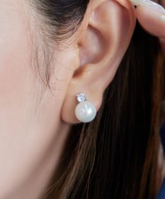Tiaclasse 【選べる2TYPEデザイン】【金属アレルギー対応】 【養殖パール】  ワンポイントパールピアス＆イヤリング