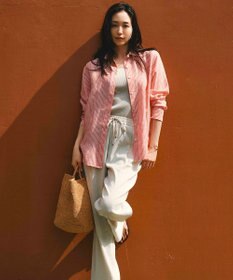 23区 【Oggi8月号掲載/洗える】LIBECO ベーシック シャツ