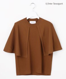 自由区 【カトリエムブーケ】Hauts design ケープディテールプルオーバー ブラウン