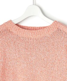 23区 L 【先行予約】コットンコードミックス クロップド ニット