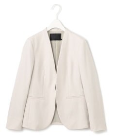 ICB 【洗える】プロヴィスウールツイル ノーカラージャケット