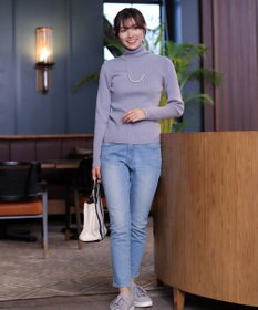 Tiaclasse L 【新色追加・洗える】リブタートルニット