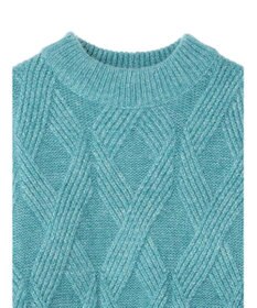 AMERICAN HOLIC Ｍｉｘヤーンモックネックケーブルニットプルオーバー