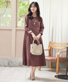 Tiaclasse 【洗える】サイドプリーツワンピース