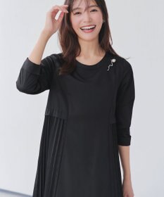 Tiaclasse 【洗える】サイドプリーツワンピース