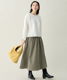 ANY L 【2SET】バイカラーニット×スエードスカートセット
