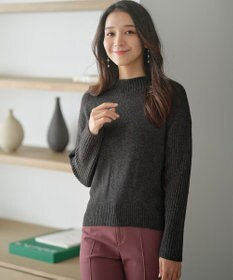 ANY SIS 【洗える】サイドケーブルアンゴラブレンド ニット