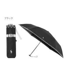 MOONBAT POLO RALPH LAUREN（ポロ ラルフローレン）晴雨兼用日傘 無地 刺繍 遮光率100% 遮熱 UV