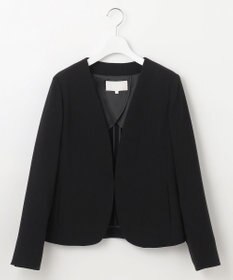 自由区 【セットアップ対応・洗える】トリアセダブルクロスノーカラー ジャケット