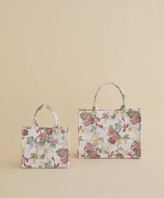 Maison de FLEUR フラワーガーデン柄ゴブランスクエアトートバッグ