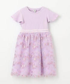 ANY KIDS 刺繍 チュール ワンピース