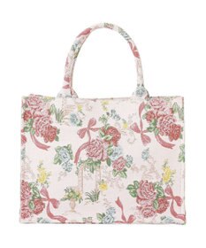 Maison de FLEUR フラワーガーデン柄ゴブランスクエアトートバッグ