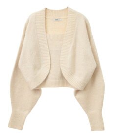 earth music&ecology ＳＥＴ２点スパンコールニットボレロ×タンク