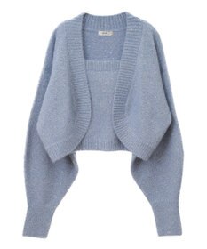 earth music&ecology ＳＥＴ２点スパンコールニットボレロ×タンク