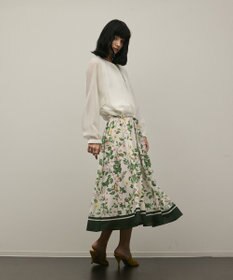GRACE CONTINENTAL プリントタックフレアスカート