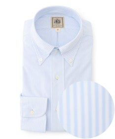 J.PRESS MEN 【接触冷感 / 吸水速乾 / UVカット / 高通気性】【SMART TECH】 ロンドンストライプ ジャージーシャツ