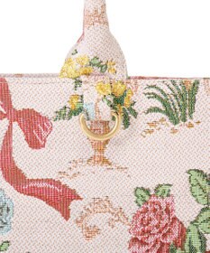 Maison de FLEUR フラワーガーデン柄ゴブランスクエアトートバッグ