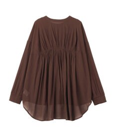 YECCA VECCA ドライタッチシアーバンドカラーシャツ
