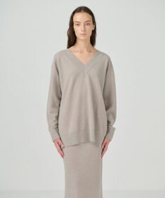 GRACE CONTINENTAL ラメVネックニットトップ