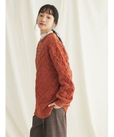 CRAFT STANDARD BOUTIQUE 洗えるモールケーブルニットチュニック