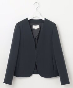 自由区 【セットアップ対応・洗える】トリアセダブルクロスノーカラー ジャケット