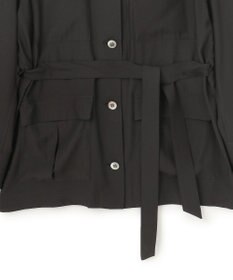 BEIGE， 【洗える】AMARYLLIS / ウエストベルトシアーサファリジャケット