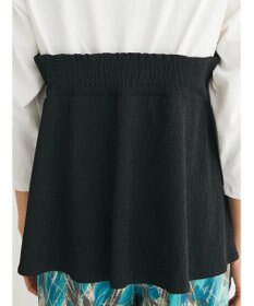 Green Parks ７分袖ビスチェドッキング風カットプルオーバー