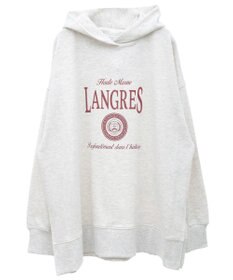 Green Parks 裏毛エンブレムパーカーチュニック