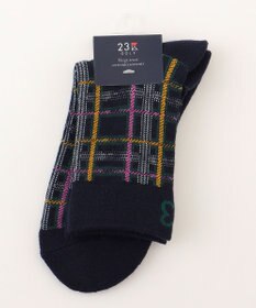 23区GOLF 【MEN】チェック柄レギュラーソックス