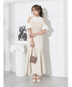 earth music&ecology オープンショルダードッキングプルオーバー