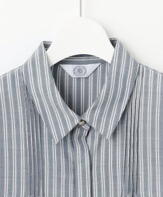 J.PRESS LADIES 【洗える】ウォッシャブルキュプラツイル ピンタック ブラウス