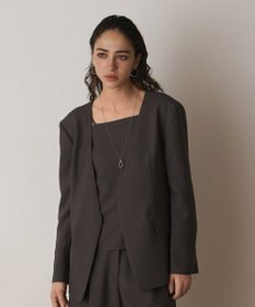 GRACE CONTINENTAL バックシャンノーカラージャケット