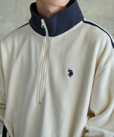 WEGO 【ユニセックス着用ITEM】USPOLOフリースハーフジッププルオーバー