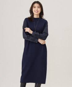 J.PRESS LADIES L 【洗える】CLOTH COMBI KNIT ワンピース